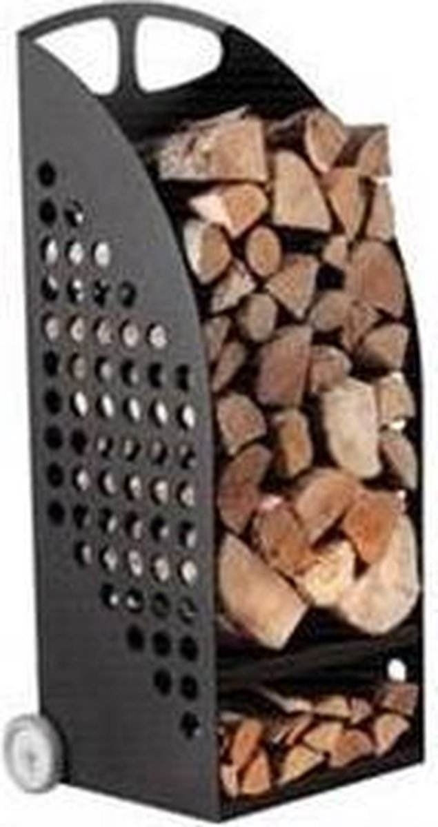 Adjustable Steel Firewood Storage Rack Heavy Duty Outdoor Fireplace Log Holder