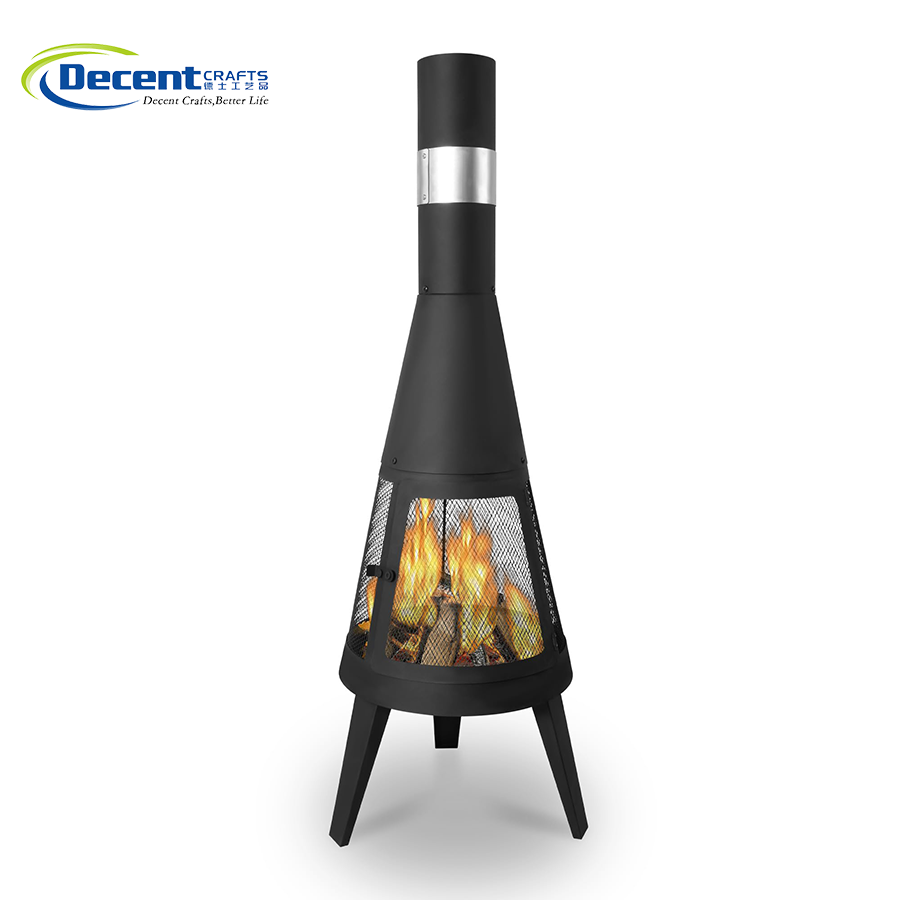 Garden Patio Metal Steel Wood Burning  Outdoor Heating With Chimney Chimney Fire Pit