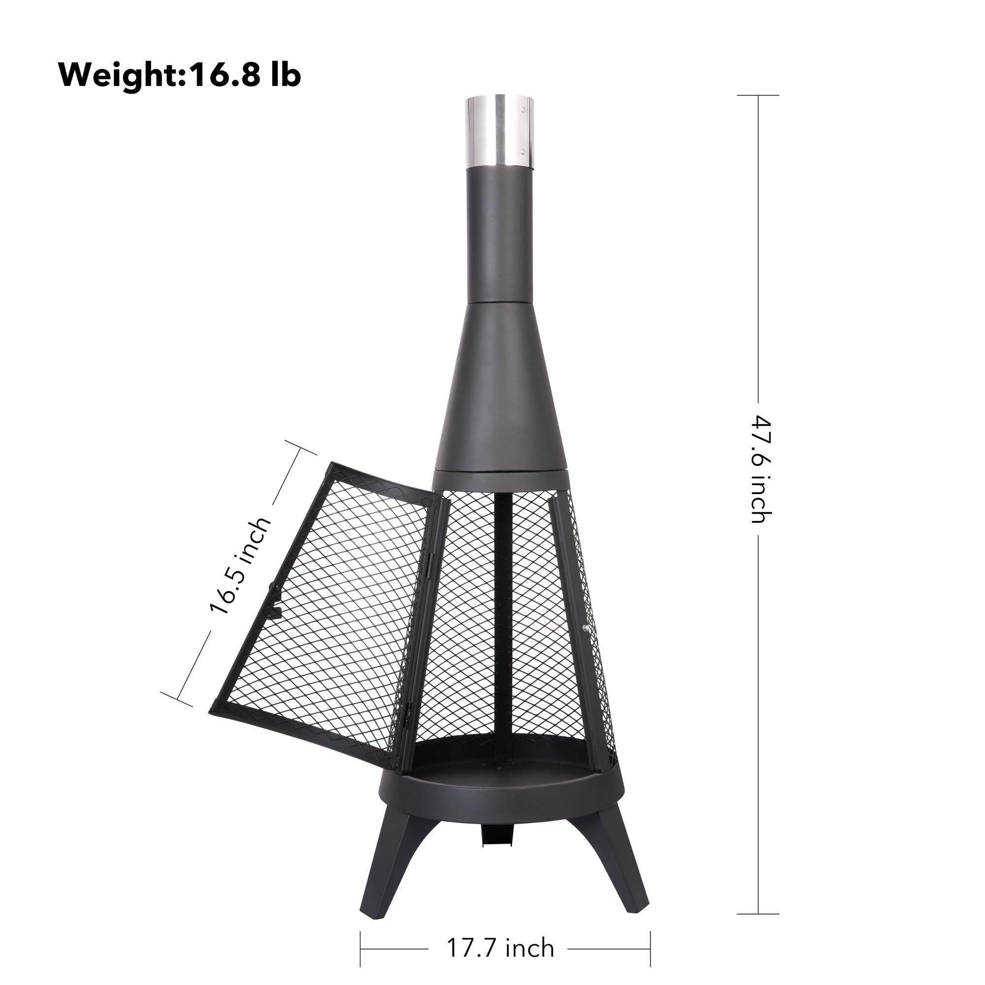 Rocket shape Wood Burning Outdoor Fire Pit Fire Place Outdoor  Chimney  Fire Pit