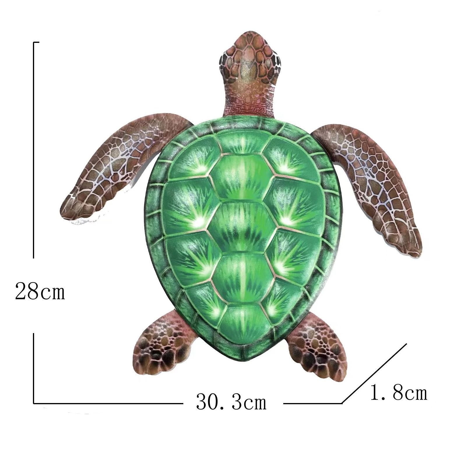 Metal Iron Ocean Turtle Wall Decor Wall Art Hanging Animal for Interior Home Decoration