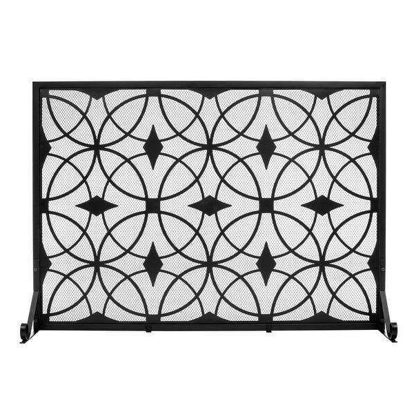 Modern Metal Fireplace Fireside Screen Fire Spark Guard Fireplace Fire Pit Screen