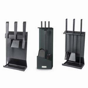 Fireplace Sets and Accessories 5-Piece Metal Indoor Outdoor Fireplace Tools Stand