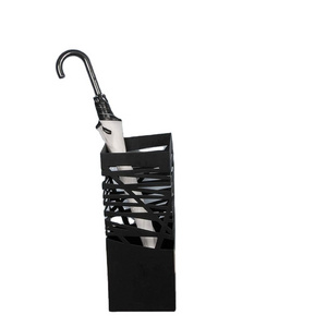 Free Standing Umbrella Stand with Tray and Hooks for Home Office Umbrella Stand Rack Square Umbrella Holder Organizer