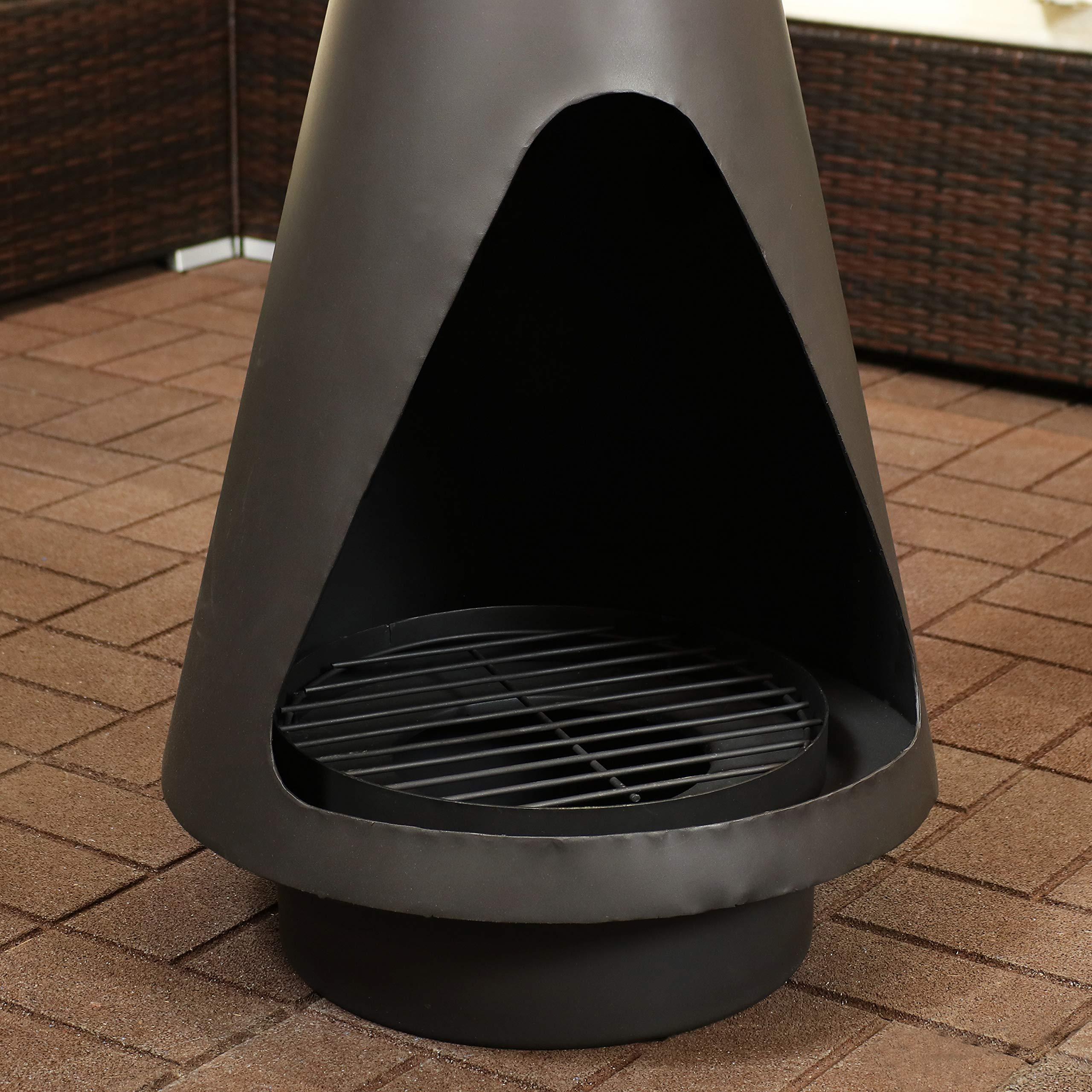 Modern Iron Chimney Wood Fire Pit For Garden