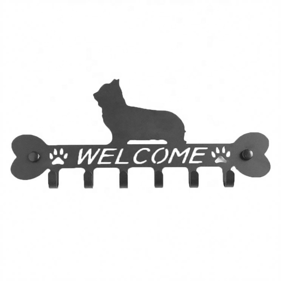 New Arrival Metal Animal Bathroom Kitchen Towel Clothes Key Black Storage Hanger Wall Key Hook Holder Rack