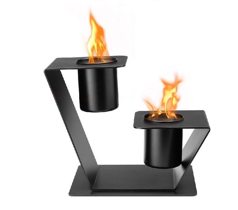 Double burners Table Top Chimenea Tabletop Portable Ethanol Fireplace Tabletop Fire Pit Mini Fire Bowl