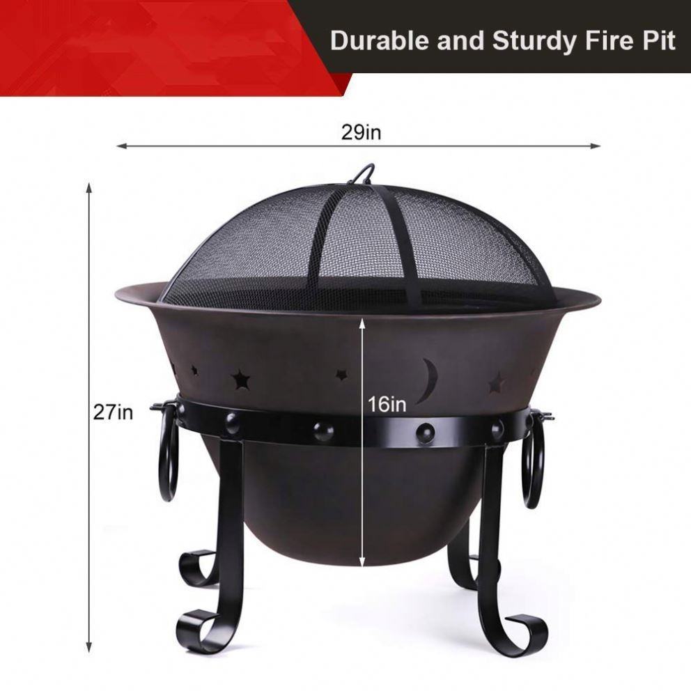 Outdoor BBQ Camping Custom Fire Pit Bowl Round Square Portable Wood Charcoal Burning Metal Firepit