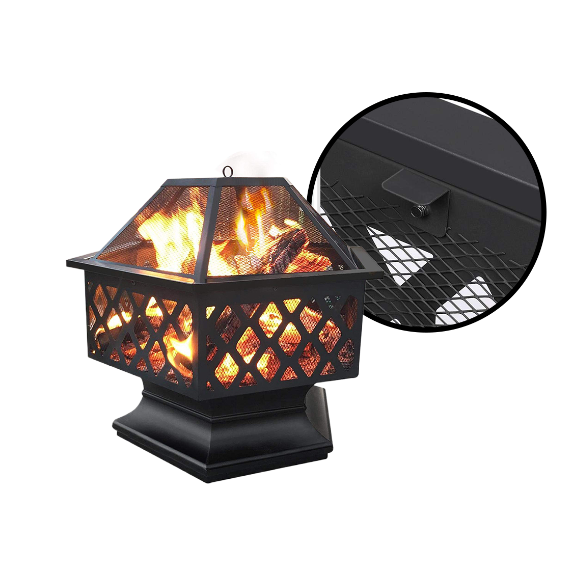 Table Top Fire Pit Bowl Iron Tabletop Fire Bowl Indoor Outdoor Portable Personal Rubbing Firewood Fire Pit