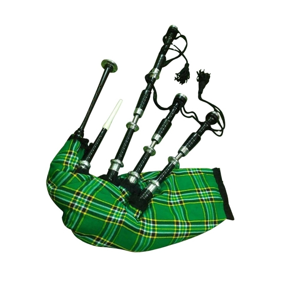 Wholesale Custom Made Scottish highland Band Pipe Band For sale Parade Musical Instruments For sale March Green Bagpipes