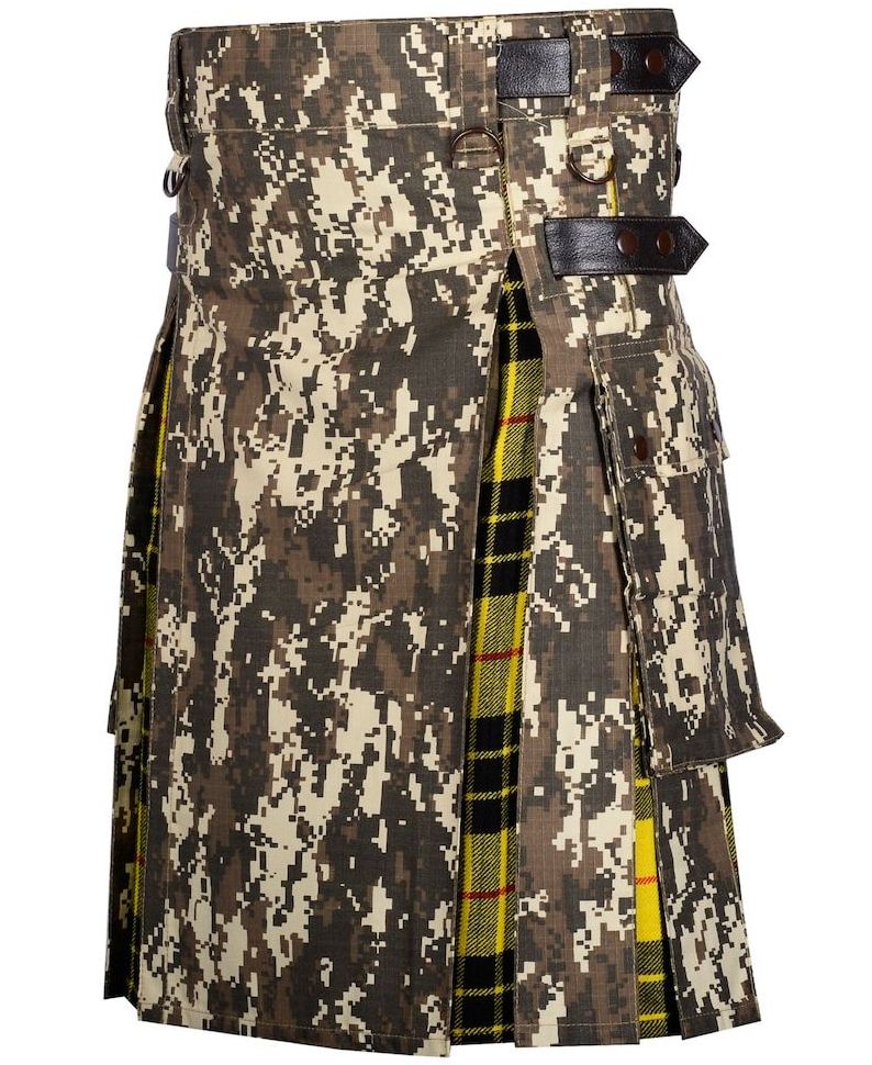 Camo Tactical Kilts quick dry cotton material Scottish Fashion Utility Kilts camouflage design For Men custom size OEM