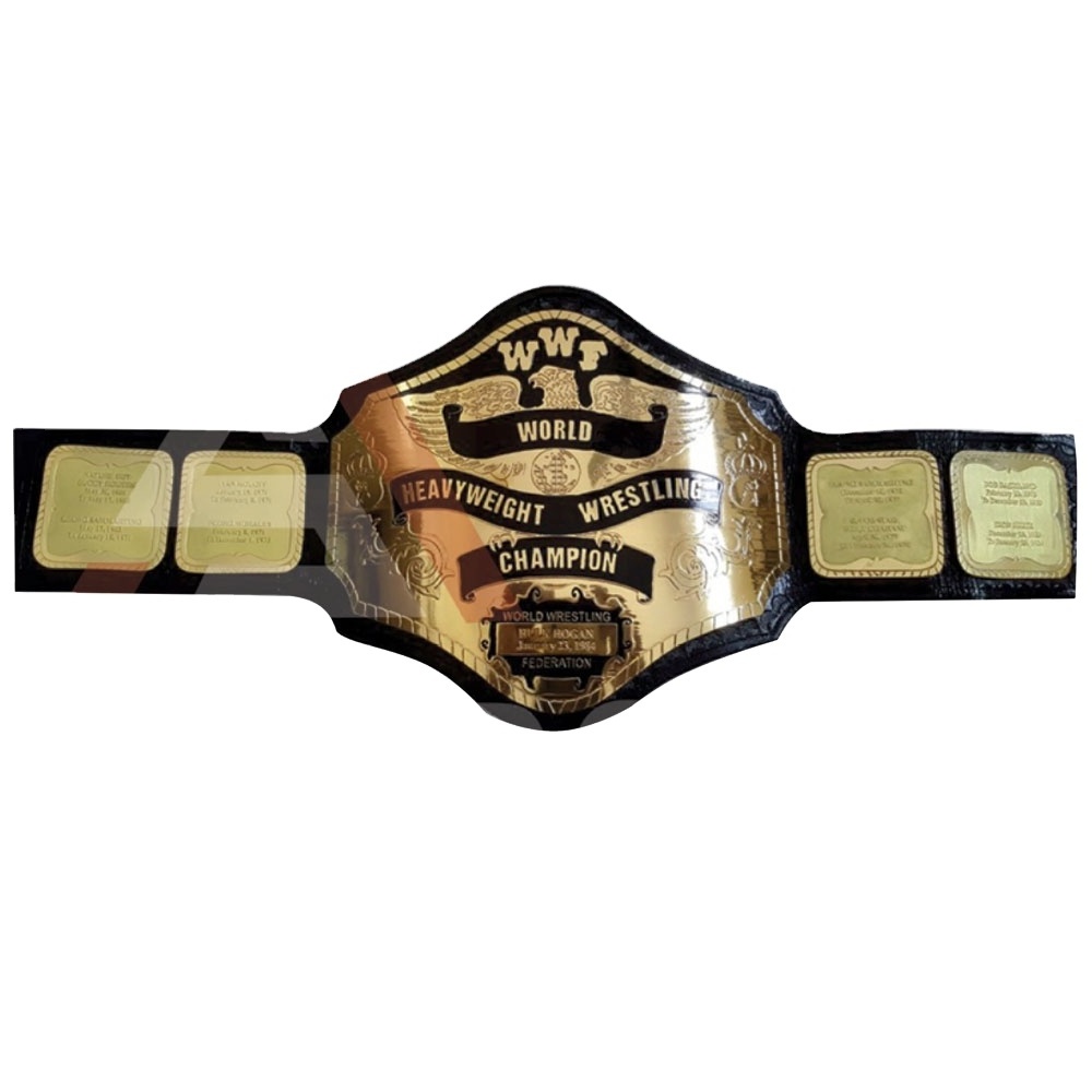 Manufacturer Custom Belt Heavy Duty Big Gold Metal Plate Wrestling Boxing Martial Arts WWF Championship Belts