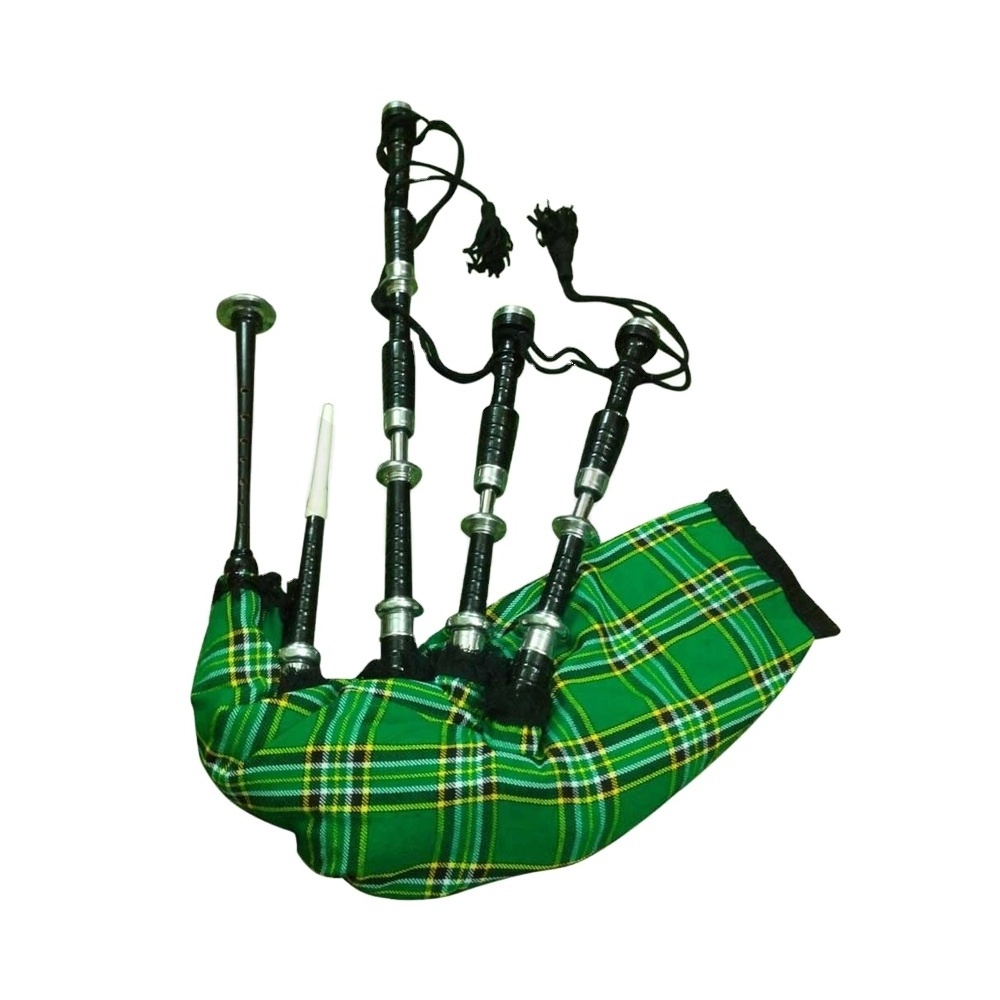 Wholesale Custom Made Scottish highland Band Pipe Band For sale Parade Musical Instruments For sale March Green Bagpipes