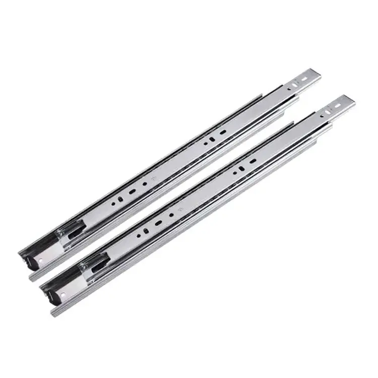 Kitchen Cabinet 45mm Stainless Steel Full Extension 3 Fold Ball Bearing Telescopic Channel Drawer Slide#4510