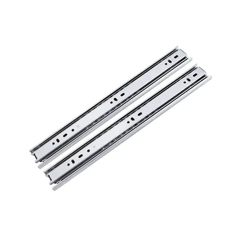 Kitchen Cabinet 45mm Stainless Steel Full Extension 3 Fold Ball Bearing Telescopic Channel Drawer Slide#4510