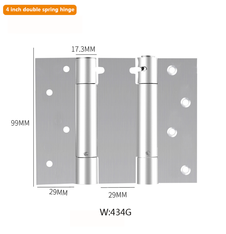 Furniture accessories stainless steel double action spring swing door hinge