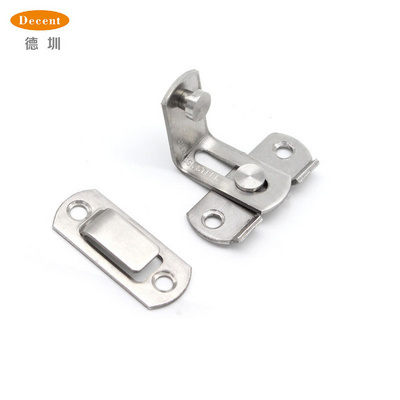 Furniture Hardware Door Lock Bolt Door Latch 90 Degree Stainless Steel Latch for Sliding Door