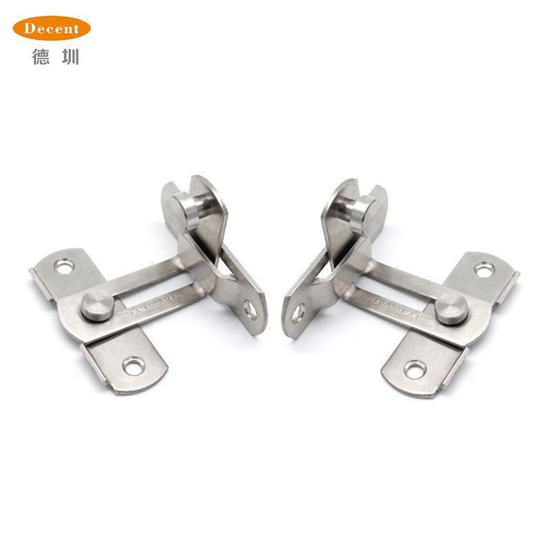 Furniture Hardware Door Lock Bolt Door Latch 90 Degree Stainless Steel Latch for Sliding Door