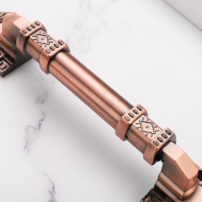 High Quality European-style antique copper wood door handle retro handle