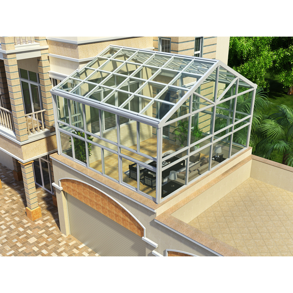 slant roof aluminum glass garden outdoor sun room price