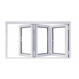 Double Glazed Glass Aluminium Windows 3 Panel Aluminium Accordion Balcony Bi Folding Windows Cost