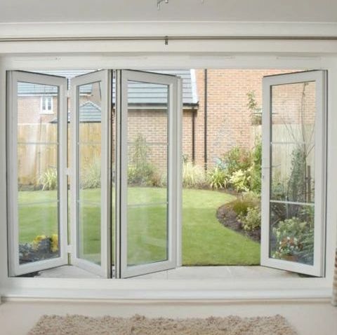 small 2 door aluminium bifold pvc folding  doors 33 inches