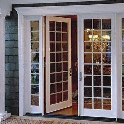 nigeria white swing aluminum single tempered glass french double open casement wood front entry interior doors