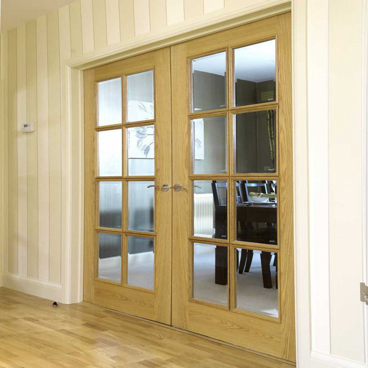 casement aluminium arch double glazed single tempered glass swing wood frame french doors interior modern