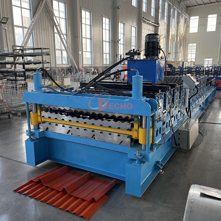 high speed manual step aluminum glazed metal zinc tile corrugated Roofing panel Sheet Making Machine Roll Forming Machines