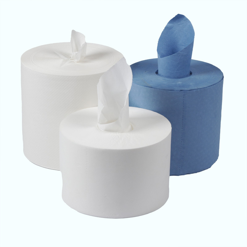 Factory Price Nice Quality Bright Paper Towel 1ply Industrial Hand Towel Paper Blue Roll