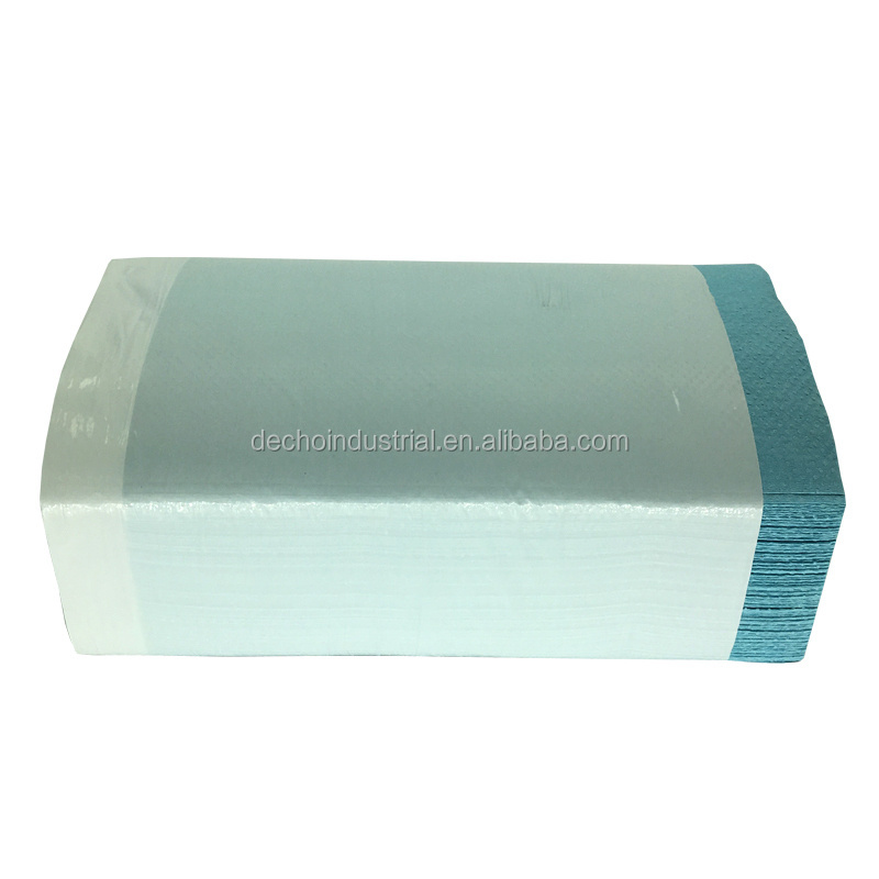 Multifold Paper Towels Embossing disposable Paper Tissue Hand Paper Towel blue