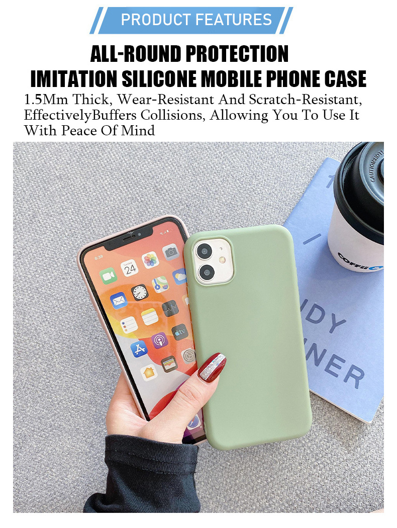 Simple new solid color cell phone case for  iphone 14 13 12 pro max official original logo liquid silicone phone case cover