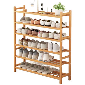 Natural Bamboo Storage Furniture Plant Shoe Rack Corner Rack Bathroom Shelf Shoe Storage Shelving Rack