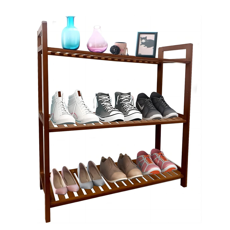 The New Listing Comfortable Stable Easy To Install  3 Tier Narrow Bamboo Outdoor Shoe Rack