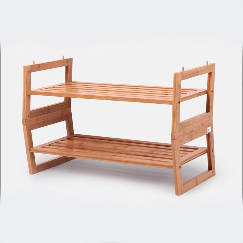 new design modern two tier wooden shoe rack cover for sale