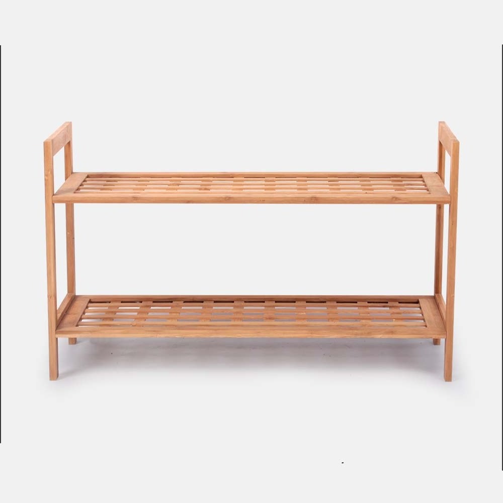 New Arrival Two Tier Modern Vintage Wooden Shoe Rack