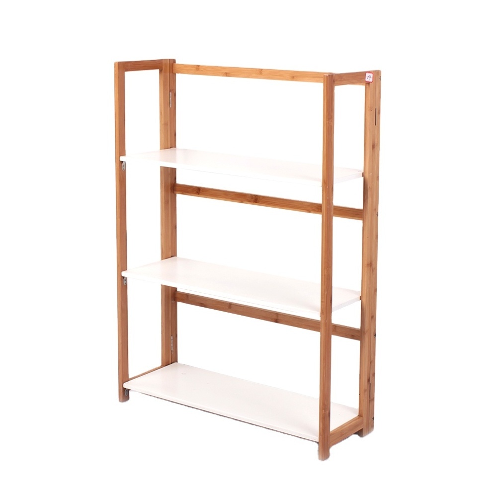 Multifunction Folding Display Storage Holders Folding Shoe Rack Organizer Factory 3 Tier Foldable Bamboo MDF Shoes RacK