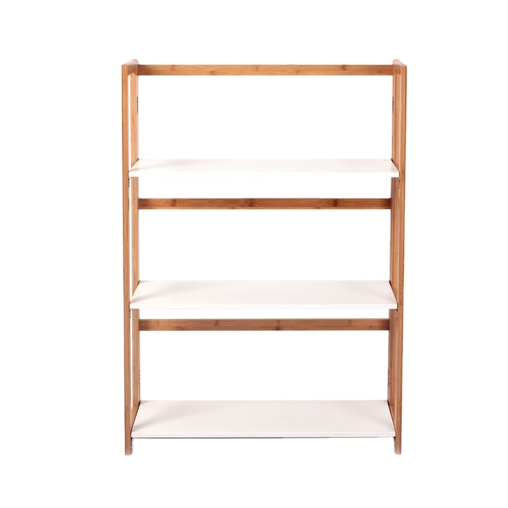 Multifunction Folding Display Storage Holders Folding Shoe Rack Organizer Factory 3 Tier Foldable Bamboo MDF Shoes RacK