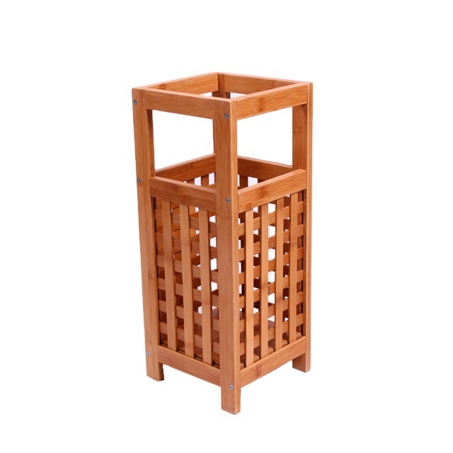 Decorative Wet Umbrella Holder Display Rack Bamboo Umbrella Stand Rack for Home Office 20*20*50cm All-season Detachable