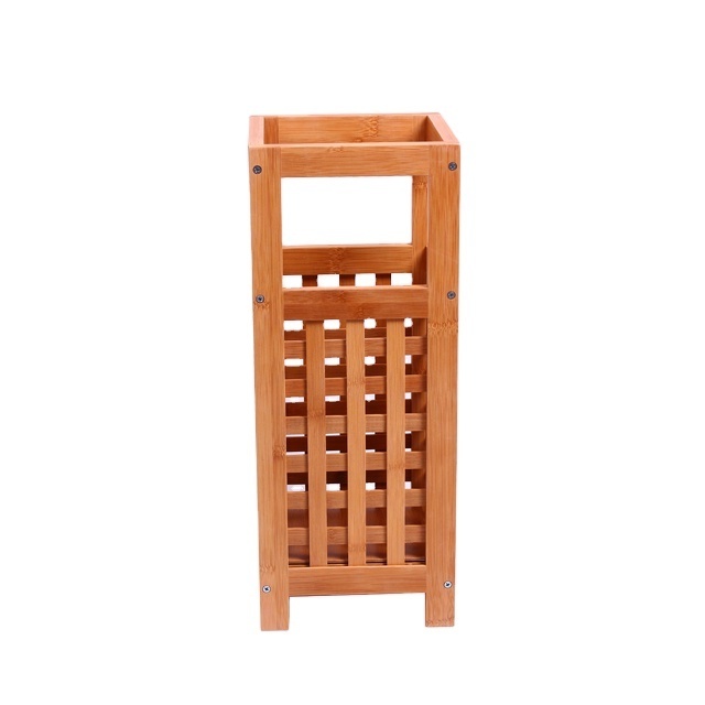 Decorative Wet Umbrella Holder Display Rack Bamboo Umbrella Stand Rack for Home Office 20*20*50cm All-season Detachable