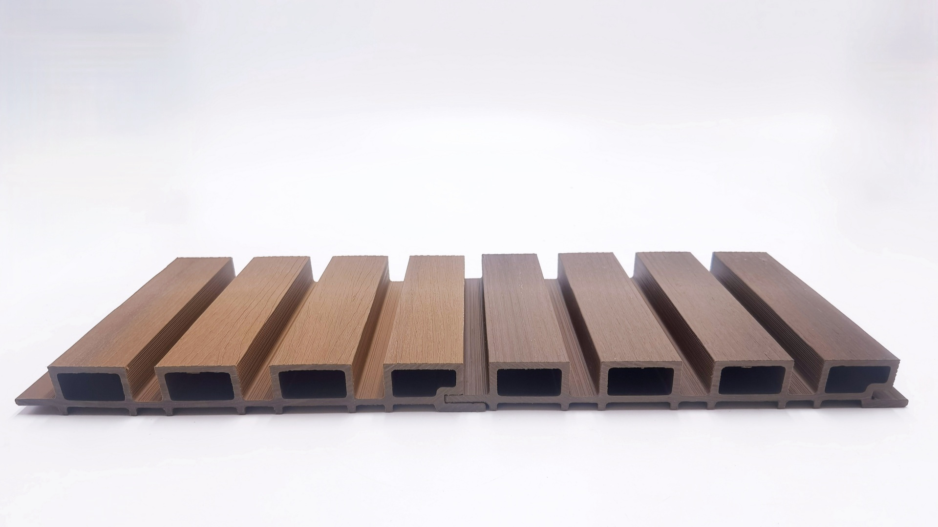 High Quality Sustainable Building Board Embossed Co-Extruded Wpc Fluted Wall Cladding Panel