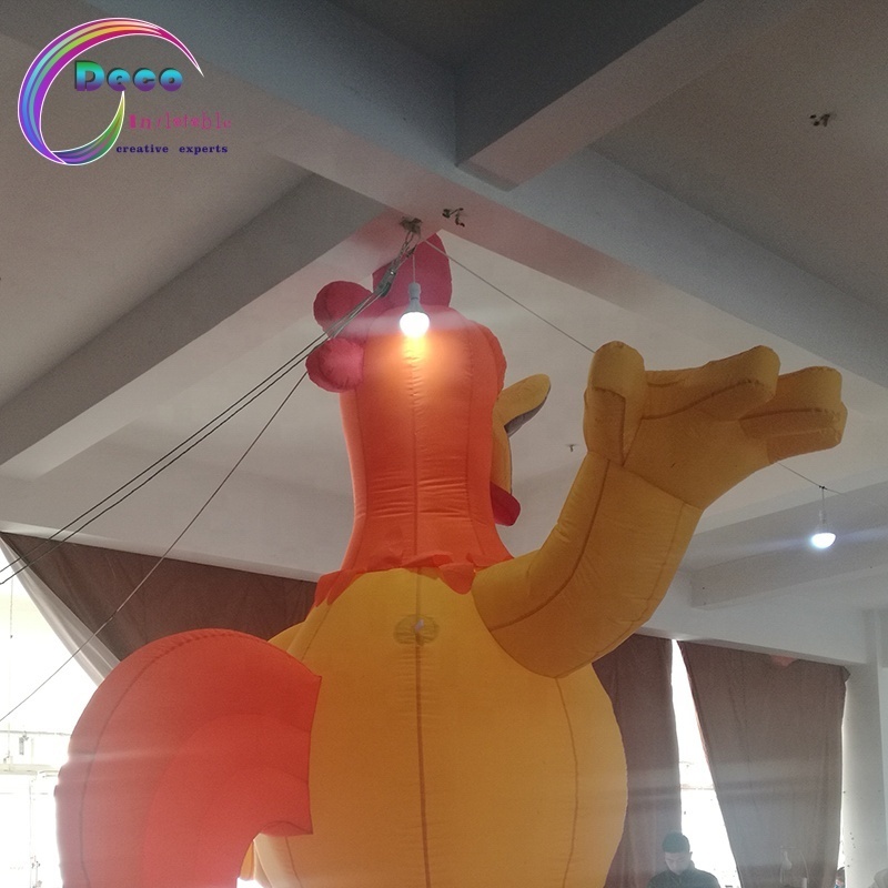 Customized Giant Advertising Promotional Decoration Inflatable Cartoon Animal Inflatable Chicken