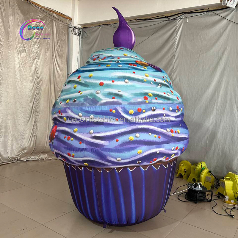 Birthday Party Decoration Blue Inflatable Cake Model Inflatable Cupcake