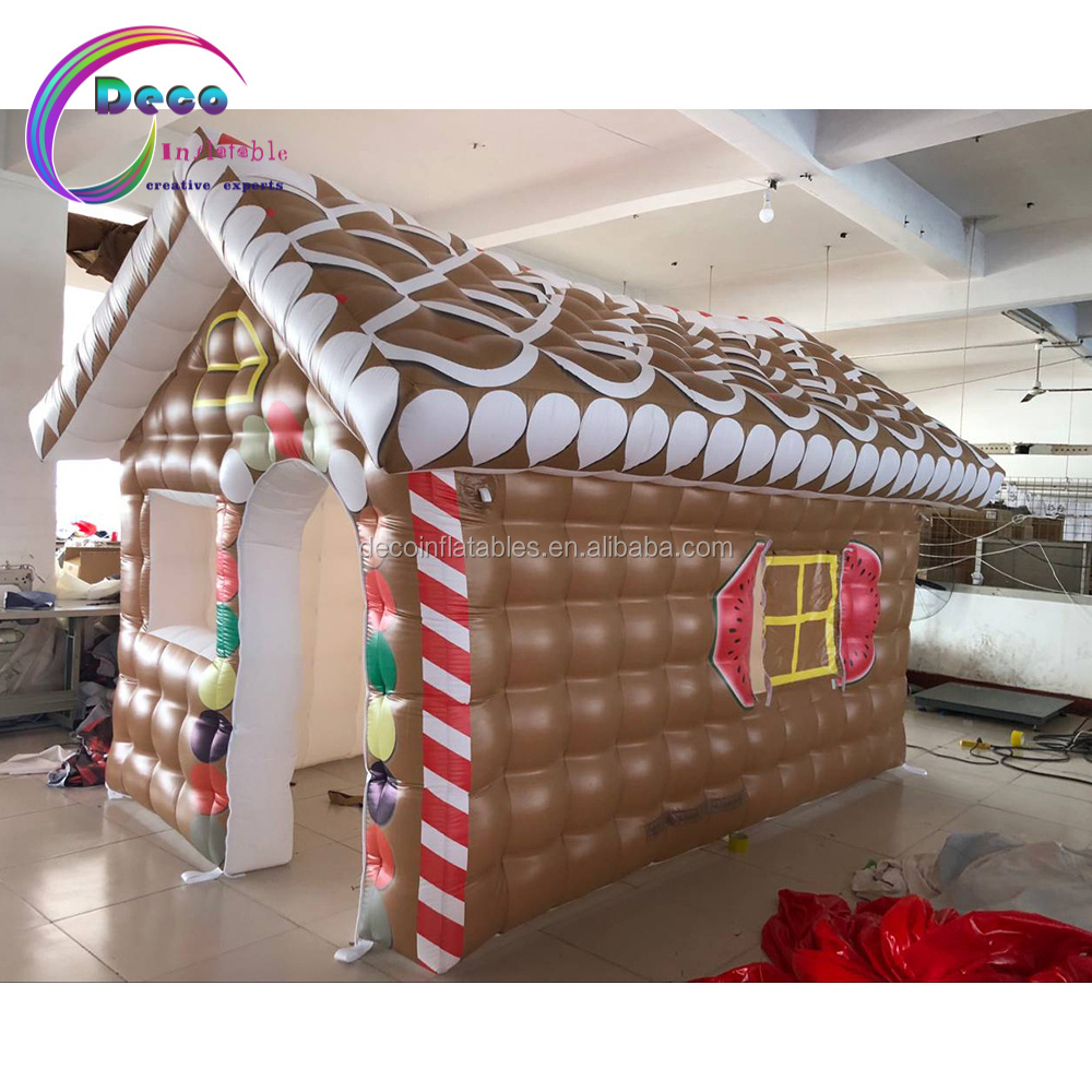 Outdoor christmas Decoration Blow Up inflatable Santa Grotto Inflatable Christmas House