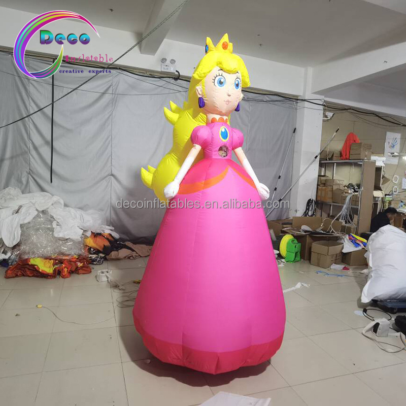 Hot Sale Inflatable Moving Cartoon Pink Dress Inflatable Princess Costume