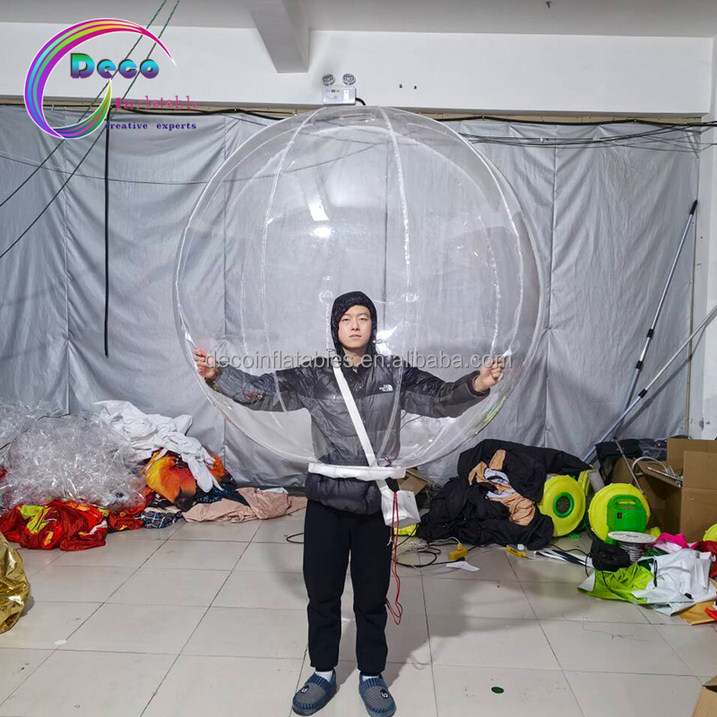 Funny Carnival Parade Inflatable Walking Costume Transparency Inflatable Snow Globe Costumes