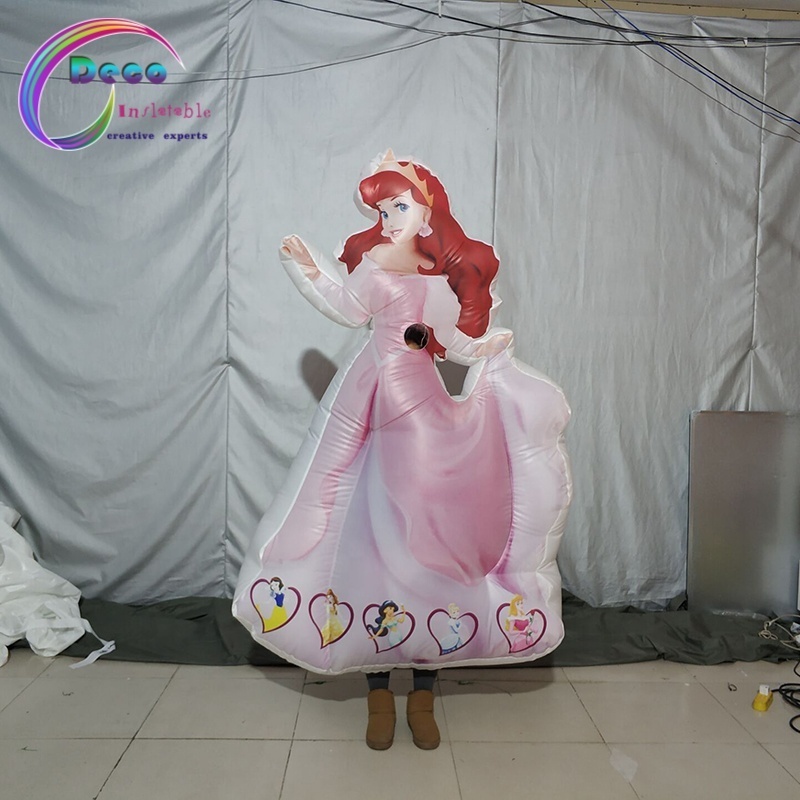 Inflatable girl princess walking inflatable girl costume