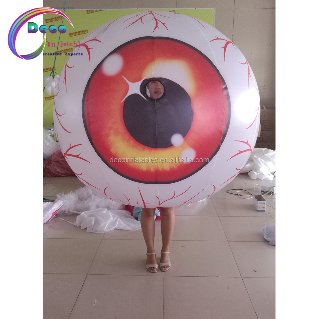 Fashionable walking inflatable costume,inflatable eyeball costume