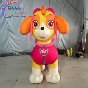 Hot Sale Inflatable Cartoon Animal Model Pink Inflatable Dog