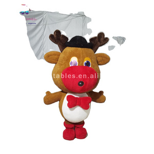 Parade Event movable inflatable reindeer costume Walking Inflatable Christmas mascot Costume