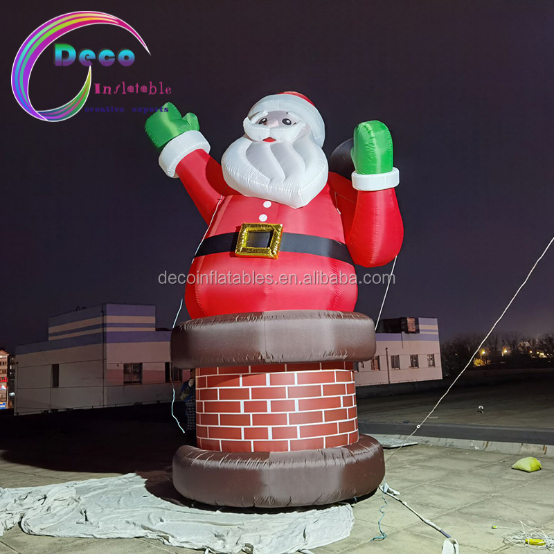 Holiday Living inflatable Chimney Santa Outdoor Yard Decoration Christmas Inflatable